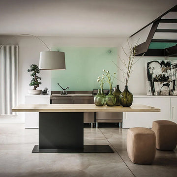 63" Rectangular Dining Table Modern Industrial Table